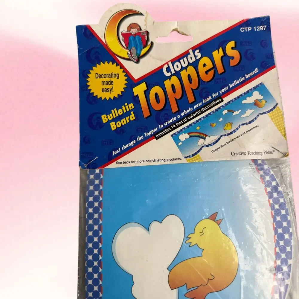 Vintage 2000 Creative Teaching Press Clouds Bulletin Board Toppers CTP 1297 NOS